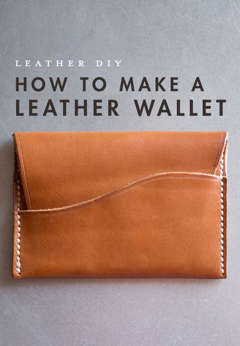 Free Leather Wallet Pattern, Leather Wallet Pattern Templates, Leather Purse Diy, Art Du Cuir, Wallet Diy, Diy Leather Wallet, Diy En Cuir, Leather Tutorial, How To Make Leather