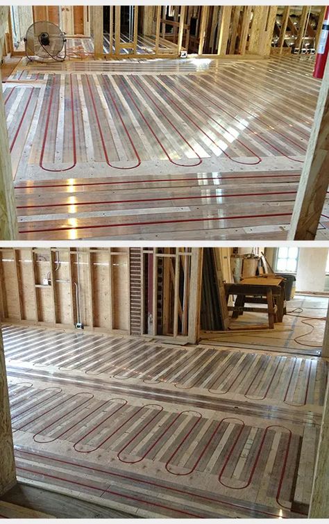 Hydronic floor heating panels with PEX tubing Radiant Heat Flooring, Heated Bathroom Floors, In Floor Heating, Heated Bathroom Floor, Hydronic Radiant Floor Heating, Heated Flooring, Heated Floor, Heated Tile Floor, Radiant Heating System