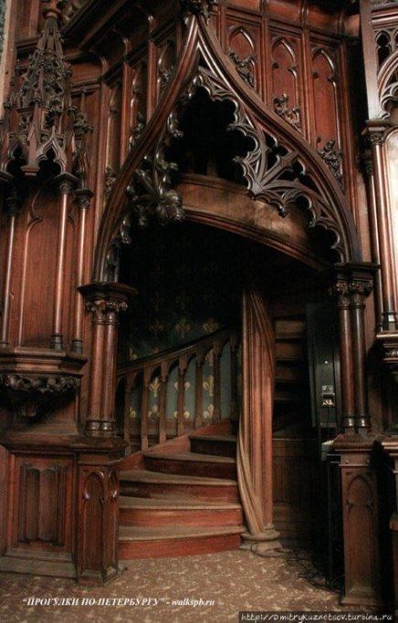 Castle Walls Interior, Victorian Archway, Unique Staircase Ideas, Victorian Modern, Victorian Interior, Victorian Interiors, Victorian Architecture, Victorian Houses, Stairway To Heaven