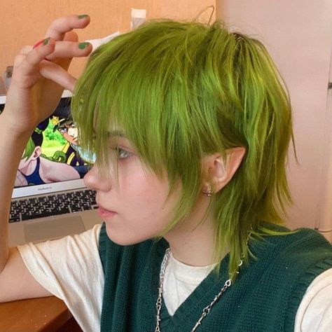 Short Green Hair, Haircut Inspo, Hair Braid, Dye My Hair, Hair Reference, Hair Inspiration Color, Cut My Hair, Hair Inspo Color, Dream Hair