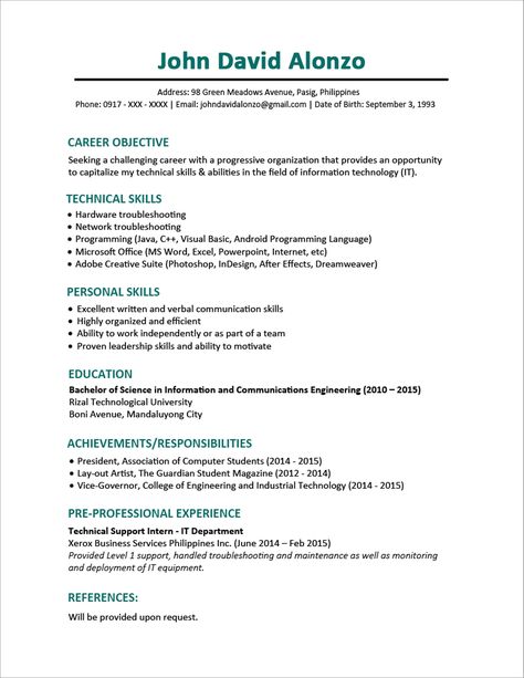 Resume Templates New Graduates ,  #graduates #resume #ResumeTemplates #templates Simple Resume Sample, Good Objective For Resume, Personal Statement Examples, Internship Resume, Sample Resume Format, Australian Government, Creative Cv Template, Engineering Resume, Resume Objective Examples