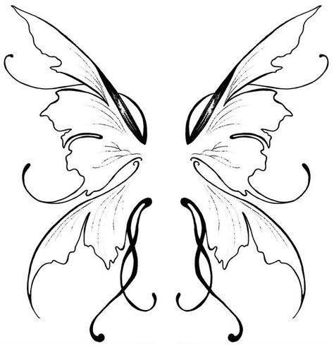 Fairy Wing Tattoos | faery wings II by butterflyy | Tattoo ideas ... Fairy Wings Drawing, Fairy Wing Tattoos, Tattoos Foot, Angels Tattoo, Pattern Tattoos, Wing Tattoos, Tattoos Rose, Tattoo Music, Wing Tattoo Designs