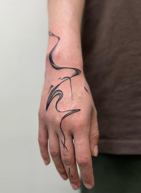 Abstract Snake Tattoo, Abstract Snake, Tattoos Abstract, Mark 10 9, Black And White Snake, Snake Tattoos, Abstract Tattoo Designs, Tattoo Hand, Hand Tattoos For Women