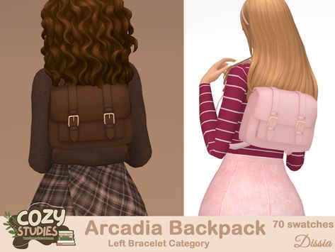 The Sims Resource - Arcadia Backpack Sims 4 Cc Maxis Match Clothing Fall, Sims 4 Bookbag, Sims 4 Cc Backpack Accessory, Sims 4 Autumn Cc Clothes, Sims 4 Dark Academia Cc Clothes, Sims 4 Cc Autumn Clothes, Sims 4 Cc Backpack, Sims 4 Backpack Cc, Dark Academia Uniform