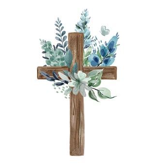 Cross With Flowers, Cross Background, Recuerdos Primera Comunion Ideas, Cross Art, Anemone Flower, Easter Cross, Katniss Everdeen, Cross Paintings, Jesus Art