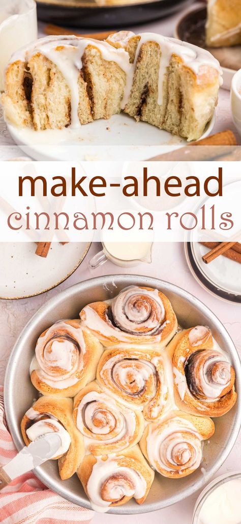 Easy Homemade Cinnamon Rolls Overnight, Make Ahead Cinnamon Rolls Easy, Cinnamon Rolls Make Ahead, Cinnamon Rolls Homemade Overnight Rise, Easy Make Ahead Cinnamon Rolls, Night Before Cinnamon Rolls, Make Ahead Cinnamon Rolls Homemade, Make Ahead Cinnamon Roll Casserole, Overnight Cinnamon Rolls Homemade