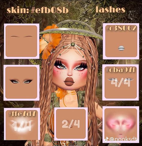 Cara Roblox, Lion King Dress, Cherry Blossom Outfit, Makeup Combo, Royale High Journal Ideas, Makeup Suggestions, Fancy Dress Code, Custom Makeup, Dti Hacks