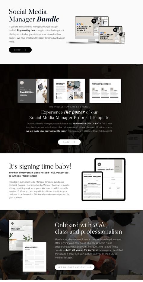 Social Media Manager bundle which includes templates for proposals, client onboarding, strategy planning, contract and more Marketing Proposal, Entrepreneur Magazine, Social Media Resources, Social Media Marketing Tools, Social Media Poster, Social Media Games, Templates Instagram, Contract Template, Proposal Templates