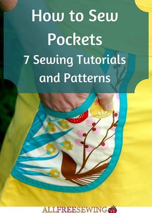 How to Sew Pockets: 7 Sewing Tutorials and Patterns | AllFreeSewing.com Sew Pockets, Sewing Pockets, Sewing 101, Going Shopping, Beginner Sewing Projects Easy, Fabric Purses, Sewing Class, Sewing Lessons, Pocket Pattern