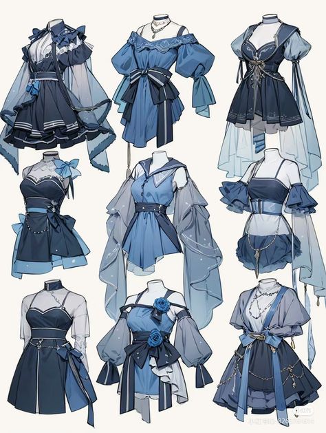 Anime Oc Outfits, Outfit Ideas For Characters, Skirt Outfit Drawing, Casual Outfit Drawing, Fantasy Clothes Drawing Reference, Oc Outfit Ideas Drawing, Vtuber Outfit Ideas, Outfit Ideas Drawing, Drawing Dress