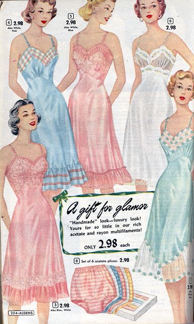 50s Nightwear, 1950s Nightwear, 1950s Sleepwear, 50s Nightgown, 1950s Nightgown, 1950s Lingerie, Patron Vintage, 1950 Fashion, Retro Lingerie