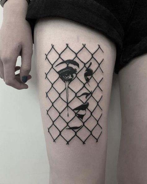 BLACK MOON TATTOO on Instagram: “One of my favorite tattoos ever! Thanks @m.egan___ I made this one at @southcitymarket 🌐🖤 #tattoo #blacktattoo #blackworker #silouetteart…” Black Moon Tattoo, Fence Tattoo, B Tattoo, Black Moon, Blackwork Tattoo, Tattoo Photo, Moon Tattoo, Tattoo On, Black Tattoos