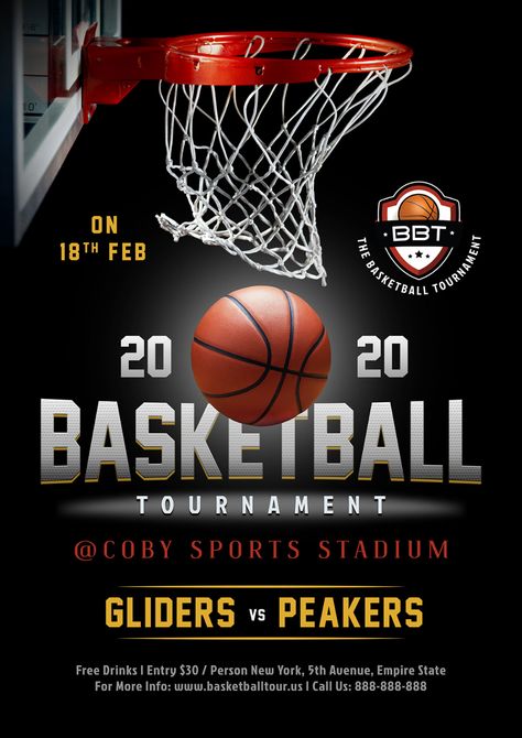 Basketball Fundraiser, Basketball Flyer, Tournament Poster, Free Basketball, Tournament Games, Booklet Template, Flyer Free, Basketball Posters, Basketball Tournament