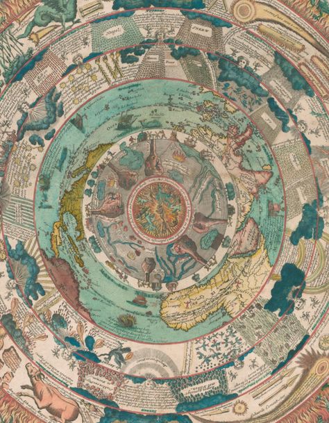 The Most Wonderful Map In The World: Urbano Monte's Planisphere Of 1587 CE9 Ancient Maps Cartography, Flat Map Of The World Earth, Flat Earthers Map, Fairy Map, Medieval Maps, Early World Maps, Forbidden History, Ancient World Maps, Space Map