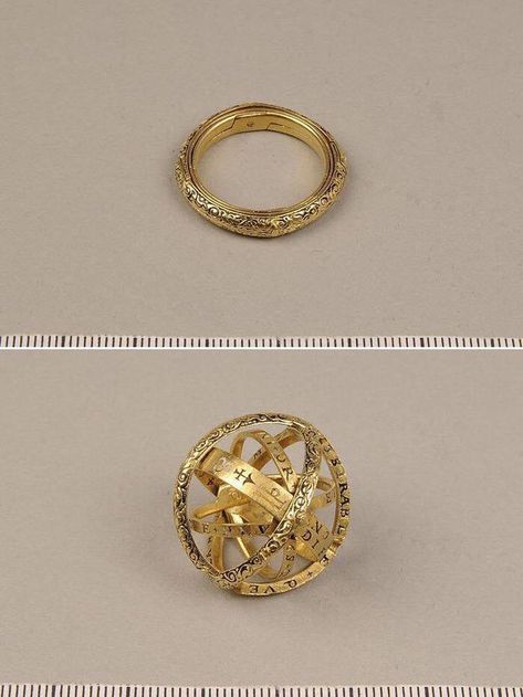 Armillary Sphere, Archaeological Finds, Historical Jewellery, Historical Artifacts, 16th Century, Ring Vintage, Gold Gold, 그림 그리기, Artifacts