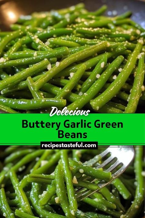 Buttery Garlic Green Beans is a simple and flavorful side dish featuring crisp-tender green beans sautéed in a rich garlic butter sauce. Enhanced with optional red pepper flakes for a bit of heat and lemon juice for brightness, this dish is garnished with fresh parsley and makes a delightful accompaniment to a variety of main courses. Fresh Green Bean Recipes, Garlic Green Bean Recipes, Green Beans Recipe, Christmas Recipes Easy, Garlic Green Beans, Garlic Butter Sauce, Beans Recipe, Garlic Recipes, Green Bean Recipes