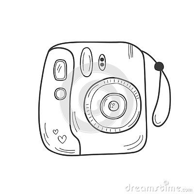 Drawing Polaroid, Camera Doodle, Camera Drawing, Doodle Vector, Photo Camera, Mini Photo, Instant Camera, Draw On Photos, Camera Photo