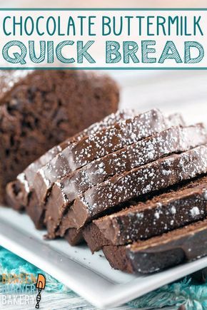 Buttermilk Quick Bread, Cocoa Powder Chocolate, Chocolate Bread Recipe, Java Chip, Quick Bread Recipes Easy, Dessert Board, Easy Chocolate Desserts, Tea Bread, Buttermilk Recipes