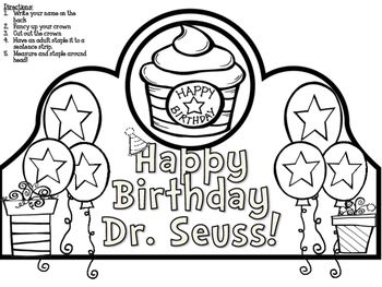 Dr. Seuss Celebration Crown Dr Seuss Hat Template, Create Your Own Dr Seuss Character, Happy Birthday Dr Seuss Crafts, Happy Birthday Dr Suess, My Many Colored Days Activities Dr. Seuss, Famous Christmas Movies, Oh The Thinks You Can Think Dr. Seuss Craft, Dr Seuss Hat, Doctor Suess Birthday