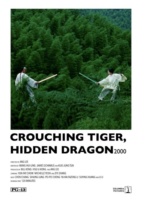 Crouching Tiger, Hidden Dragon 2000 [made by me] Hidden Dragon Crouching Tiger, Crouching Tiger Hidden Dragon Poster, Tigre Y Dragon, Hk Movie, Crouching Tiger Hidden Dragon, Drama Poster, Hidden Dragon, Crouching Tiger, Ang Lee