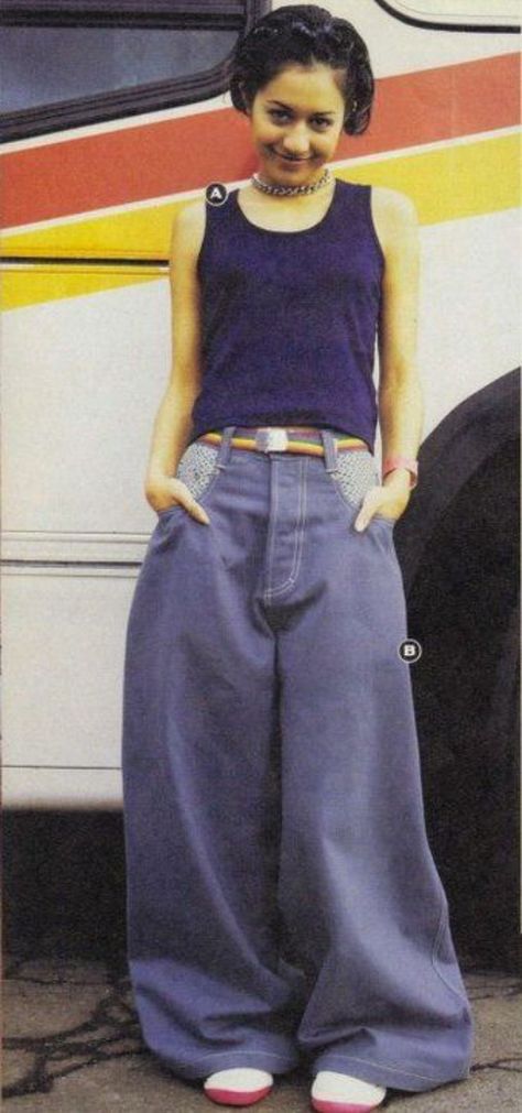 How To Style Baggy Jeans, Wide Leg Baggy Jeans, Wide Leg Outfit, Big Jeans, Preteen Clothing, Denim Cargo Pants, Pant Trends, 1990s Fashion, Destroyed Denim