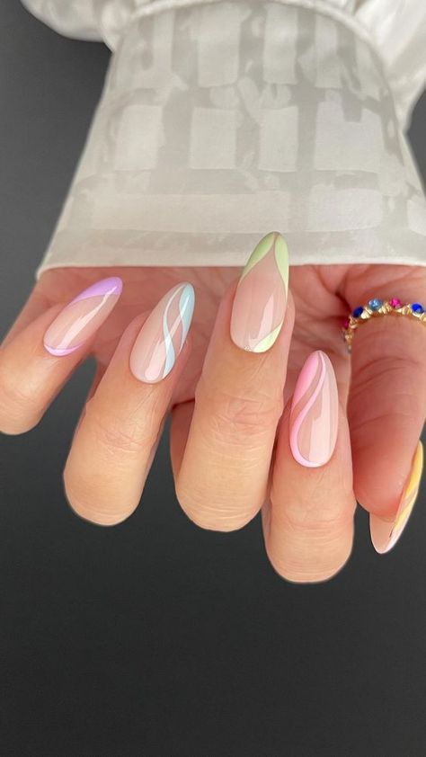 Summer Holiday Nails, Summery Nails, Simple Acrylic Nails, Casual Nails, Blush Nails, Nails Desing, Manicure Y Pedicure, Floral Nails, Chic Nails