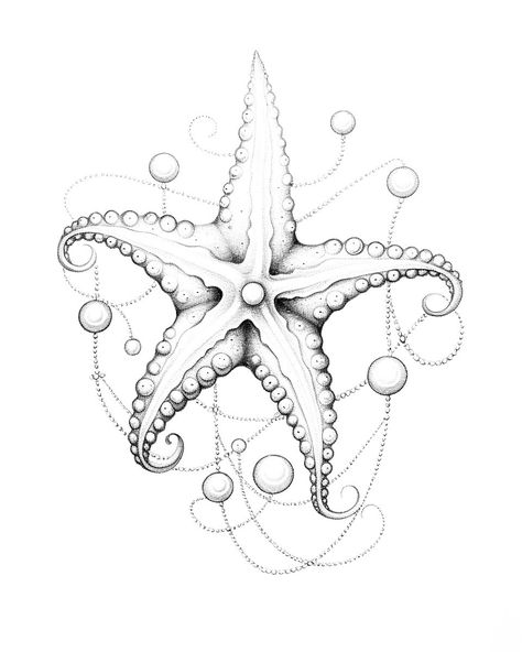 Dive into the beauty of a sea star ditted tattoo design! 💫🐠🖤 These intricate designs bring the ocean to life on your skin, with gorgeous dots resembling the stars in the night sky. 🌟✨ Whether you're a mermaid at heart or simply fascinated by marine life, this tattoo will add a touch of aquatic magic to your style. 🌊💙 Dive deep and discover the enchantment of sea star ditted tattoos! 🌟🐚 #SeaStarTattoo #OceanInspired #InkArt Simple Ocean Life Tattoos, Ocean Design Tattoo, Sea Aesthetic Tattoo, Star Fish Tattoo Design, Ocean Themed Spine Tattoos, Under The Sea Tattoos, Starfish Tattoos For Women, Star Of The Sea Tattoo, Star Fish Tattoos