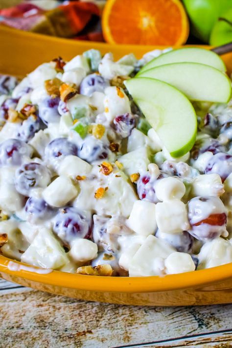 Zesty Cranberry Waldorf Salad Cranberry Waldorf Salad 12 Tomatoes, Cranberry Waldorf Salad, Pretzel Crusted Chicken, Blue Ribbon Recipes, Fruit Appetizers, How To Make Lasagna, Waldorf Salad, Beautiful Salad, Homemade Cornbread