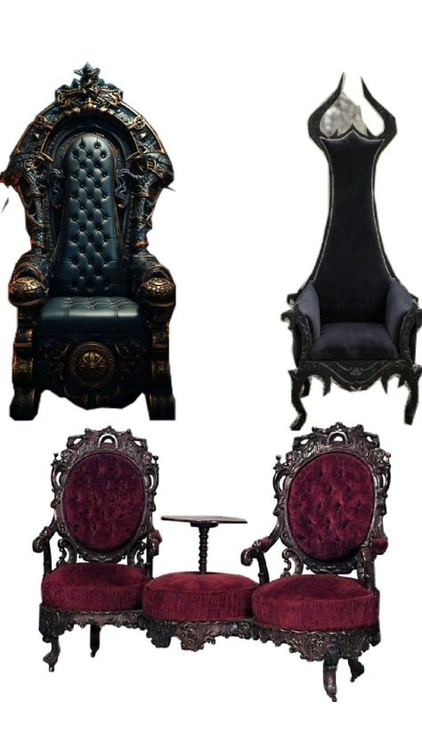 fdlfx Gothic Sofa, Gothic Chair, Goth Prom, Condo Decor, Dark Decor, Thrown Chair, Victorian Chair, Condo Decorating, Halloween 2024