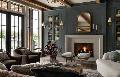 Elevated & Approachable Living Room – McGee & Co. Studio Mcgee Winter Catalog, Family Room Studio Mcgee, Mcgee And Co Winter Catalog, Mcgee And Co Fireplace Design, Mcgee And Co Family Room, Fireplace Mcgee, Fireplace Studio Mcgee, Studio Mcgee Living Room Ideas, Mcgee And Co Fireplace