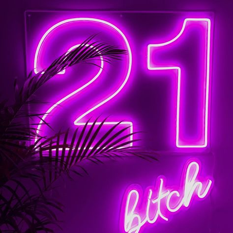 Neon Garden, Neon Typography, Garden Event, Pink And Gold Birthday Party, 21st Bday Ideas, Party Trends, Neon Party, Birthday Poster, Gold Birthday