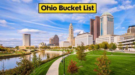 The Ultimate Ohio Bucket List: 40 Things to Do in Ohio Before You Die Ohio Bucket List, Day Trips In Ohio, Things To Do In Ohio, Ohio State Reformatory, Ashtabula County, Hocking Hills State Park, Cuyahoga Valley National Park, Scenic Railroads, Ghost Tour