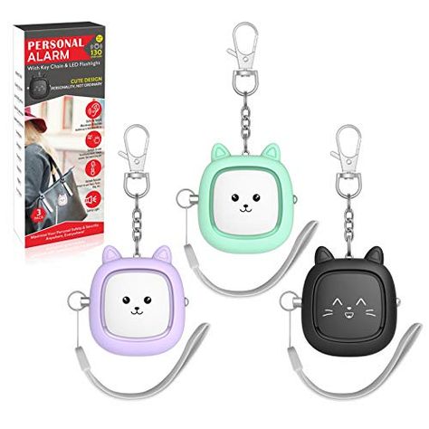 Safe Sound Personal Alarm,3 Pack130 dB Loud Siren Song Emergency Self-Defense Security Alarm Keychain with LED Light, Personal Sound Safety Siren for Women, Men, Children, Elderly (Black/Purple/Green) : Amazon.ca: Tools & Home Improvement Alarm Keychain, Siren Song, Personal Security, Good Presentation, Travel Things, Amazon Favorites, Personal Safety, Security Alarm, Kitchen Gifts