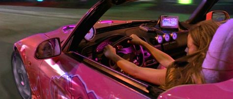 Devon Aoki (Suki) from 2 Fast 2 Furious (2003) Devon Aoki, Street Racing Cars, The Furious, Pink Car, Street Racing, Nissan Gt-r, Aesthetic Gif, Film Aesthetic, Fast And Furious