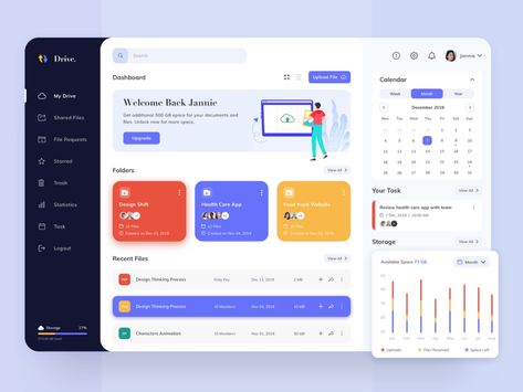 Drive- Storage Management Dashboard Concept by Bhavna Kashyap for Nickelfox on Dribbble Sitemap Design, การออกแบบ Ui Ux, Application Ui Design, Desain Ux, Ui Ux 디자인, Ui Design Dashboard, Dashboard Ui, Dashboard Template, Web Ui Design