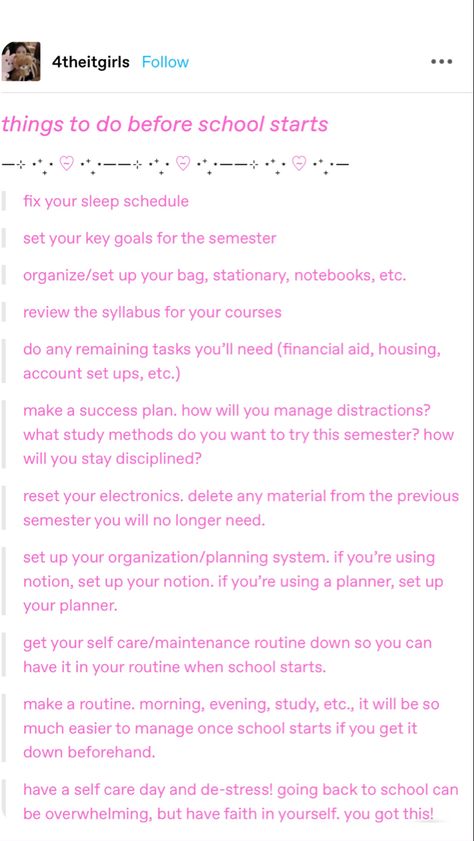 How To Mentally Prepare For School, School Starting Tomorrow, How To Prep For Back To School, Things To Do A Week Before School, Things To Get Done Before School Starts, Back To School College Aesthetic, What To Do 2 Weeks Before School, What To Do The Week Before School Starts, Pov School Starts Soon