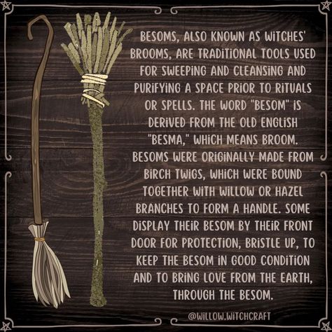 My chosen witch tool today ~ The Besom 🧹 #todaysposts #topicoftheday #besom #witchtools #thebesomtool #cleansing #purification #protection #witchesbesom #witchlife #magickaltools #witchcraft #rituals #willowwitchcraft @willow.witchcraft Ritual Witchcraft, Witchcraft Rituals, Witch Tools, Occult Science, Elemental Magic, New Moon Rituals, Magic Spell Book, Ritual Tools, Brooms