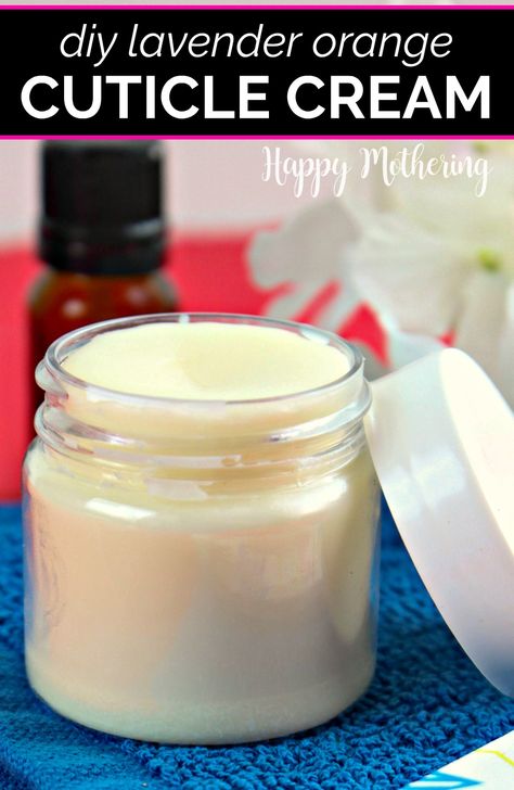 Learn how to make this natural DIY Cuticle Cream. It will leave your nails feeling divine while the orange and lavender essential oils provide a relaxing aromatherapy experience. Cuticle Cream, Lavender Orange, Diy Kosmetik, Cuticle Care, Natural Diy, Orange Essential Oil, Beauty Recipe, Diy Skin Care, Diy Skin