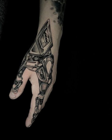 Robot Hand Tattoo, Robotic Tattoo, Robot Arm Tattoo, Robot Shoulder, Tattoo Castle, Castle In The Sky Robot, Robot Tattoo, Electronic Tattoo, Tech Tattoo