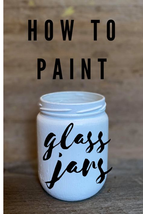 Full tutorial on how paint glass jars Paint Jars With Acrylic Paint, How To Modge Podge On Glass Jars, How To Paint Jars With Acrylic, Paint For Glass Jars, Painting Mason Jars With Acrylic Paint, How To Paint On Glass Jars, How To Paint A Glass Jar, Painting Jars With Acrylic Paint, Paint Jars Diy