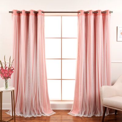 Peach Curtains, Coral Pink Curtain, Ruffle Pink Curtains, Pink Bedroom Curtains & Drapes, Dusty Pink Nursery Curtains & Drapes, Current Aesthetic, Blackout Panels, Window Curtain Rods, Layered Curtains