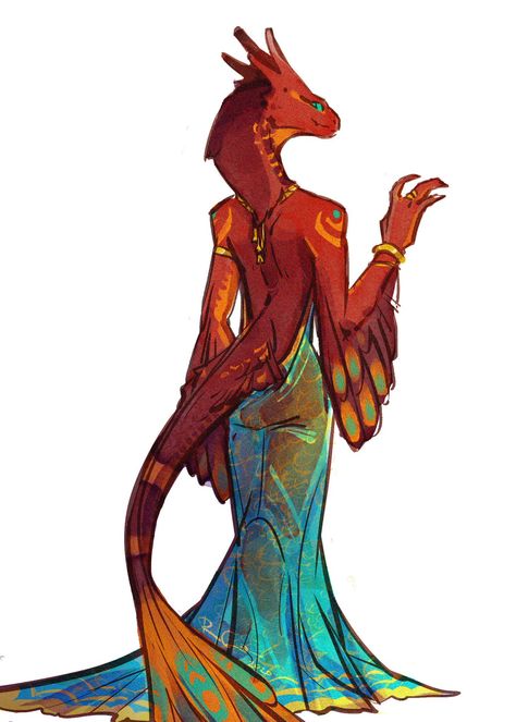 Jazz Singer Character Design, Lizard Folk Female, Female Dragonborn Art, Lizard Person Character Design, Lizardfolk Character Design, Red Dragonborn Female, Yupik Clothing, Fantasy Race Concept Art, Dragonborn Oc