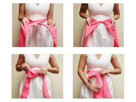 How beautiful to tie a bow? Tie Apron, Maid Apron, Types Of Bows, Classic Blouses, Wide Trousers, White Chiffon, Pattern Tutorial, Life Hack, Diy Blouse