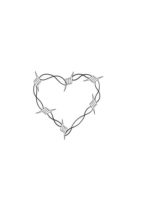 Barbed Wire Heart Tattoo Ideas #tattoo #tattooideas Herren Hand Tattoos, Wörter Tattoos, Barbed Wire Tattoos, Small Heart Tattoos, Red Ink Tattoos, Heart Tattoo Designs, Barbed Wire, Dope Tattoos, Little Tattoos