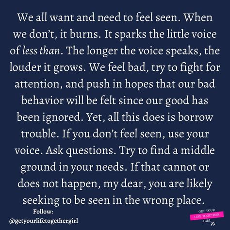 You deserve to be seen in the places you find value. Yet, if you are not, use your voice. Speak up. Explain what you want out of the environments you hold dear. If your needs fall on deaf ears, it’s time to seek new surroundings. You matter. You are valuable. You are beautiful. You are celebrated. # Love you! Danielle #getyourlifetogethergirl #getyourlifetogethergirlpodcast #youarevaluable #yourneedsareimportant #mindsetreset #useyourvoice #showupeveryday #showupforyourself Use Your Voice, You Matter, Your Voice, You Are Beautiful, You Deserve, You Changed, Self Love, The Voice, Hold On