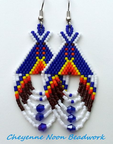 Beaded Tipi Earrings, Beaded Teepee Earrings, Native Beaded Cab Earrings, Native Anerican Earrings, Native American Beaded Wolf Earrings, Beaded Earrings Native Beadwork Inspire Uplift ⭐, Native American Beadwork Earrings, Anting Manik, Native American Beadwork Patterns