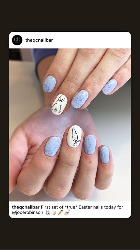 Easter Nails  Bunny nails Rabbit nails Carrot Nails Textured polish Gel manicure Alpine Snow Nails Bunny Design, Carrot Nail Art, Rabbit Nails Design, Carrot Nails, Easter Nails Bunny, Bunny Manicure, Nails Rabbit, Rabbit Nails, Rabbit Nail Art