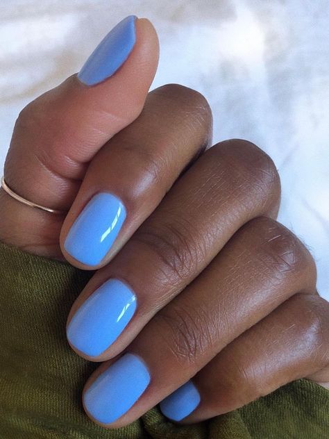 Blue Gel Nails, Nail Collection, Short Gel Nails, Nails Colors, Nail Colours, Blue Nail, Fire Fits, Essie Nail, Short Nail Designs