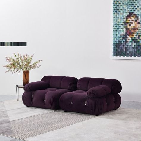 Cloud Sofa | The Ultimate Relaxation Sofa for Your Home Sectional Bed, Purple Tufted Couch, Purple Sofa, Red Sofa, Upholstered Sectional, Living Room Sectional, Living Room Furniture Sofas, Apartment Interior Design, Seating Arrangements