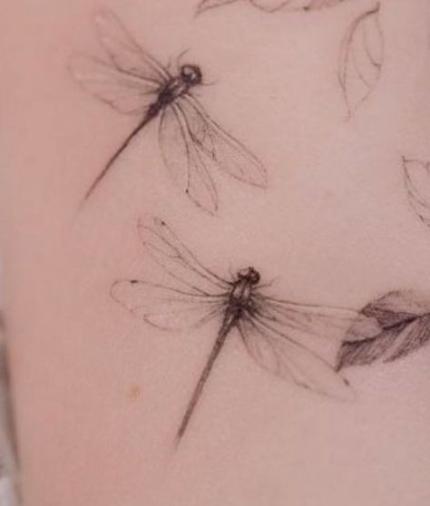 Side Profile Dragonfly Tattoo, Multiple Dragonfly Tattoo, Dragon Flys Tattoo, Dragonfly Collarbone Tattoo, Dragon Fly Tattoo On Back, Dragon Fly Simple Tattoo, Dragonfly Collar Bone Tattoo, Black And White Dragonfly Tattoo, Dragonfly Shoulder Tattoo